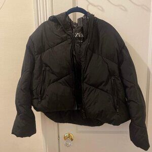 Zara Black Puffer Jacket